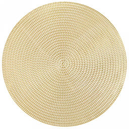 Салфетка декоративная "Колос" д38см ПВХ, золото (Китай)