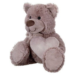 Мягкая игрушка "Мишка" с бантом и сердцем, 24см (RL24061-24) в инд. пакете