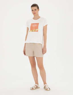 Kum Keten Comfort Fit Bermuda _ort