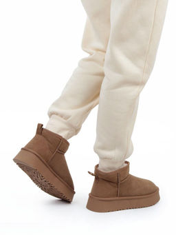 04-PF8520-2 LT. BROWN Угги женские (натуральная замша, 100% шерсть)