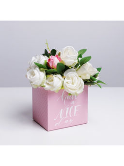 Цена за 2 шт. Коробки для мини букетов HAVE A NICE DAY, 12×20×10 см