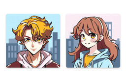 ФРЕЯ PNBM-023 Набор для раскрашивания по номерам (на магните) 9 х 9 см Анимешная парочка