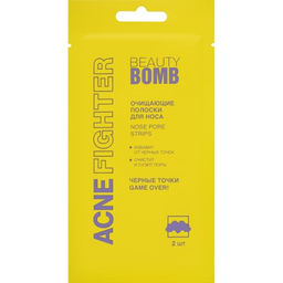 Beauty Bomb Очищающие Полоски Для Носа Acne Fighter/ Nose Pore Strips 2 шт