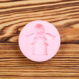 Молд силикон "Ангел на домике"4,5х4,5 см МИКС