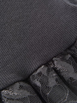 Черное комбинированное нарядное платье UD 6232 черный - Mini maxi фото 7