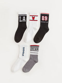 Desenli Erkek ?ocuk Soket ?orap 5li