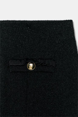 BOUCL_ METALLIC THREAD TROUSERS - Zara фото 9