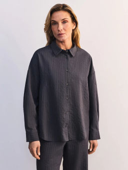 Блуза оверсайз из вискозы с длинным рукавом ZR2605012013-39 / Zarina  фото 4