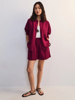 Льняная блуза свободного кроя ZR2605012008-91 / Zarina