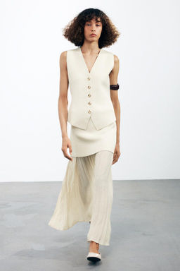 COMBINED PLEATED KNIT SKIRT - Zara фото 7