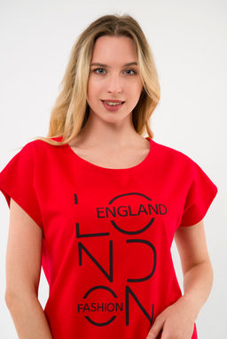 Пижама женская из футболки и шорт из кулирки Алиса красный - Амадэль фото 13