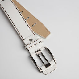 Ремень женский, ширина 3,5 см, люверсы, пряжка металл, винт, цвет белый - Simaland фото 4