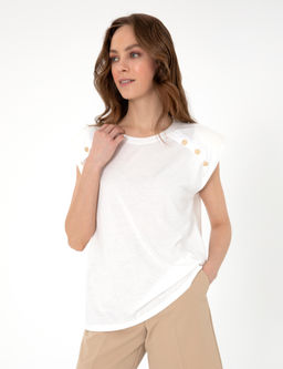 Beyaz Regular Fit Ti__rt
