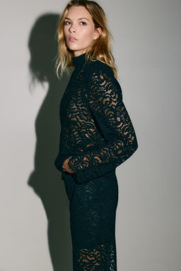Blusa de encaje con hombreras - H&m фото 3