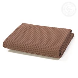 Полотенце вафельное банное Коричневое 70*140/1 шт. Для бани и сауны