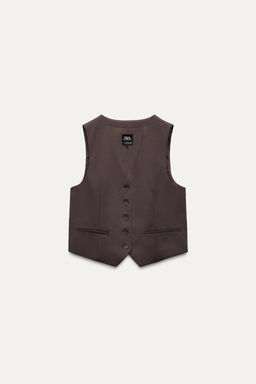 WAISTCOAT WITH TAB - Zara фото 4