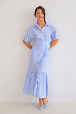 Martichelli Платье голубое в полоску