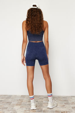 TRENDYOLMILLA Siyah Seamless/Dikissiz Y?kamal? Orme Spor Sort/K?sa Tayt THMSS23TY00034  фото 32