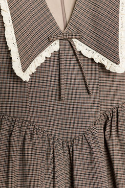CHECKED DRESS WITH PETER PAN COLLAR - Zara фото 12