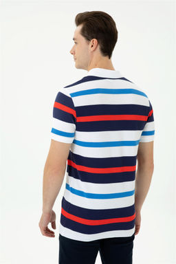 Мужская темно-синяя футболка с воротником-поло - U.s. polo assn фото 5