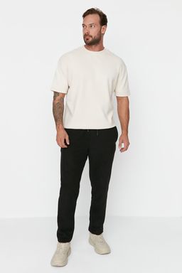 TRENDYOL MAN Siyah Regular/Normal Kesim Etiket Aplike Lastik Paca Anti-pilling Polar Esofman Alt? TMNAW23EA00061 - Trendyolmilla фото 10