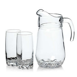 "Сильвана (Dance)" Набор для воды стеклянный 7 предметов: кувшин 1,35л, д9см, h24см, стаканов 387мл, д6см, h14см - 6шт, цветная коробка, Pasabahce (Россия)