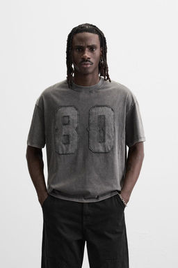 WASHED PATCH T-SHIRT - Zara фото 2