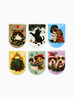 Цена за 2 шт. Магнитные закладки для книг, 6 шт. на подложке Акварель - Artfox фото 8