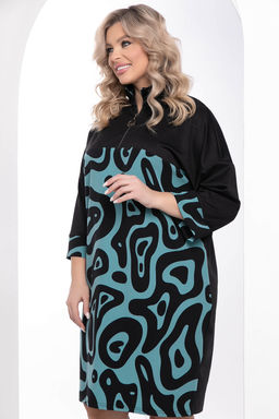 Платье Эксклюзив (бирюза/черное) П8328 - Lt collection фото 9