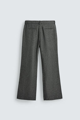 HERRINGBONE TEXTURED SUIT TROUSERS WITH WOOL - Zara фото 8
