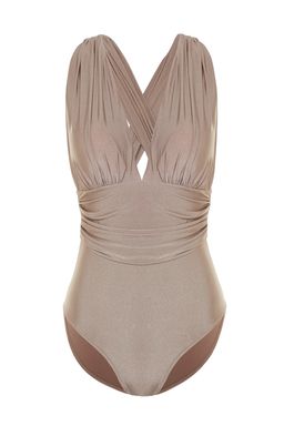 Vizon Derin Dekolteli Drapeli Regular Core Mayo TBESS20MA0294