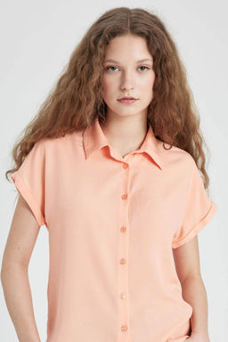 Regular Fit K?sa Kollu Gomlek - Defacto фото 3