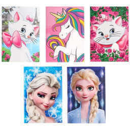 Цена за 10 шт. Блокнот А7 16 л на скрепке 5 видов для девочки МИКС