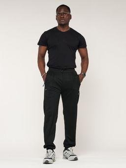 Брюки джоггеры спортивные большого размера мужские черного цвета 006Ch - FUYOUKAI фото 6