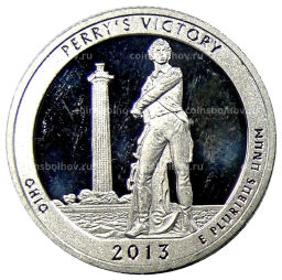 Монета 1/4 доллара (25 центов) 2013 года S США Национальные парки №17 Международный мемориал мира