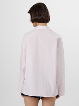 Рубашка женская розовая в полоску - Mark formelle фото 2