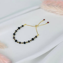 Браслет регулируемый из Агата, Граната и Обсидиана