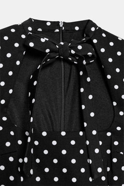 VESTIDO CORTO LAZADA LUNARES / Negro / Blanco - Zara фото 7