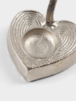 Подсвечник с ручкой Сердце, 12?9.5?5.5 см, алюминий