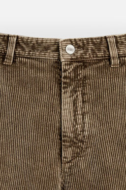 CORDUROY CARROT FIT TROUSERS - Zara фото 43