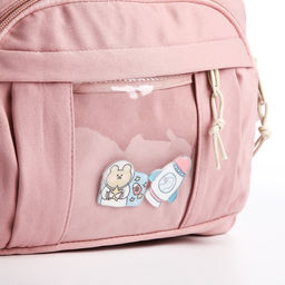 Сумка молодёжная на молнии, цвет розовый - Simaland фото 4