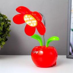 Настольная лампа «Цветок» LED 2Вт USB МИКС 12×27 см RISALUX