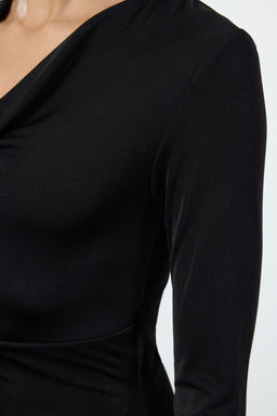 Siyah Duz Mini Orme Elbise TWOAW25EL00316 - Trendyolmilla фото 4