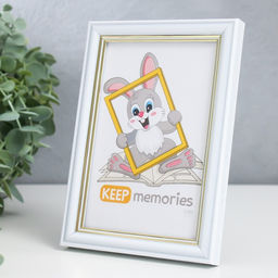 Цена за 2 шт. Фоторамка пластик "Арона" 10x15 см, белый (пластиковый экран)