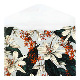 Цена за 2 шт.Папка для школьных тетрадей пластиковая Феникс+, арт. 69021/ 12 ТРОПИЧЕСКИЕ ЦВЕТЫ