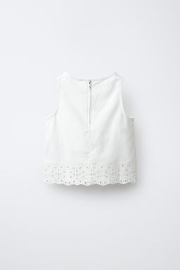 TOP BORDADO / Blanco - Zara фото 4
