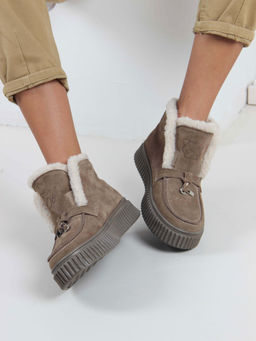 Ботинки EDART 307.от11 br. коричневый капучино замша/шерсть - Ed'art фото 12