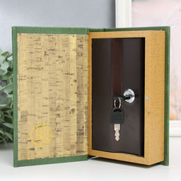 Шкатулка книга-сейф «Семья - это навсегда», дерево, искусственная кожа, 21×13×5 см