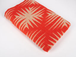 Одеяло п/шерсть 30% 140*200 "Снежинка" пл 420 красный (Россия)