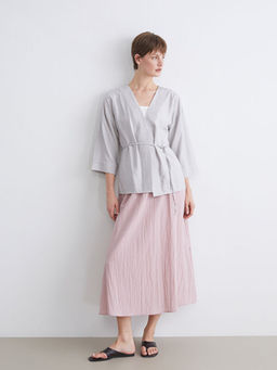 ?al Yaka Modal Kar???ml? Kad?n Kimono